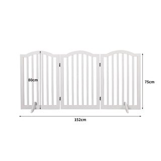 PaWz Wooden Pet Gate Dog Fence Safety White-1831592662675886082