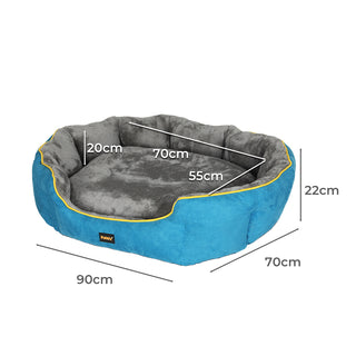 PaWz Electric Pet Heater Bed Heated L Blue Large-1836526654902636546