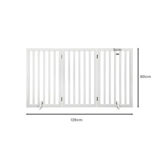 PaWz Wooden Pet Gate Dog Fence Safety White 400x 3MM-1831593103514013698