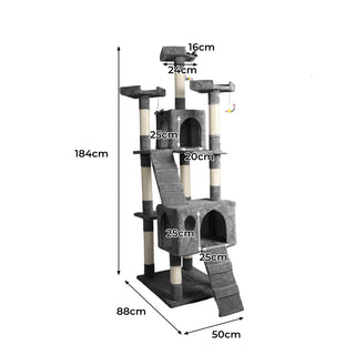 PaWz 184cm Cat Trees Scratching Post Grey-1836526679779053570