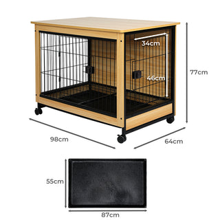 PaWz Wooden Wire Dog Kennel Side End XL X-Large-1831593140478414850