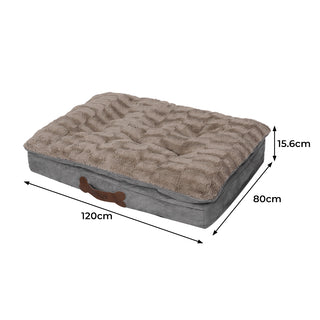 Dog Calming Bed Warm Soft Plush Comfy XL Khaki X-Large-1836526650968379394