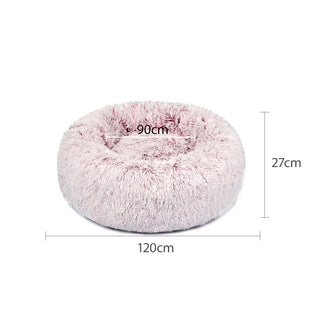 PaWz Pet Bed Cat Dog Donut Nest Calming XXL Pink XX-Large-1836526649357766658