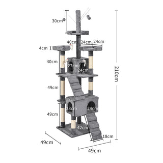 PaWz Cat Tree Scratching Post Scratcher Grey-1831592640299274242