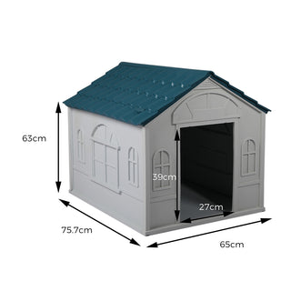 PaWz Dog Kennel Outdoor Indoor Pet Plastic L Blue-1836526651572359170