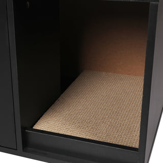 PaWz Enclosed Cat Litter Cabinet Box Black-1831592606971334660